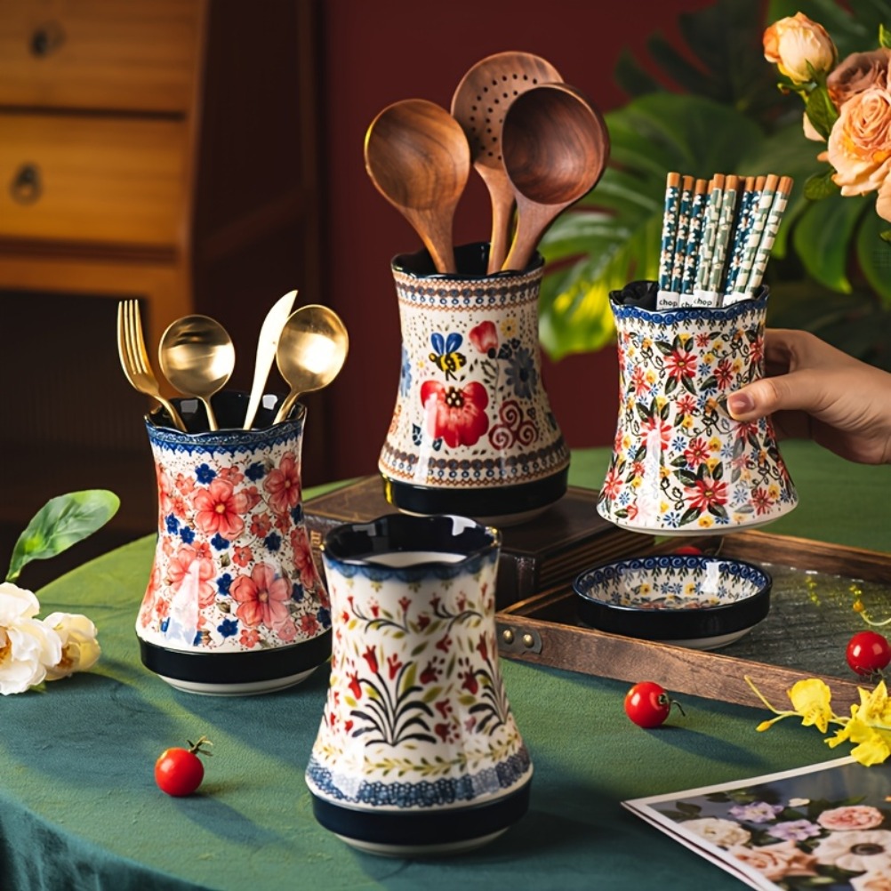 Chopstick Rest Ceramic - Tempat Sendok dan Sumpit Gaya Polandia,