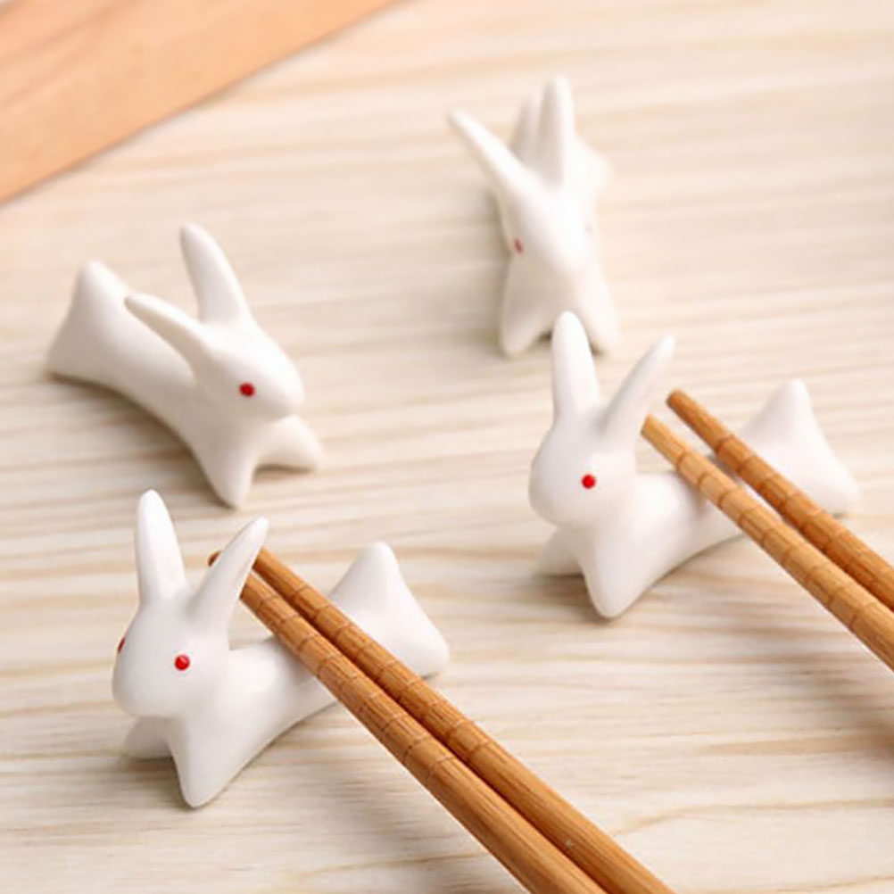 Chopstick Rest Ceramic - 10 Buah Tempat Sumpit Keramik Kelinci