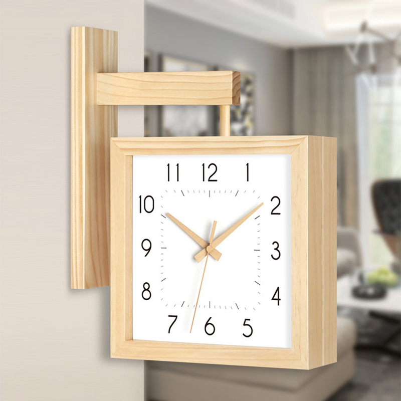 Japanese Living Lifestyle - Jam Dinding Kayu Dua Sisi Jam