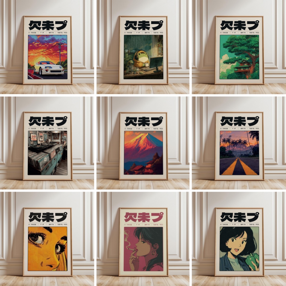 Japanese Lifestyle Culture - Poster Budaya Pop Vaporwave Tokyo Retro