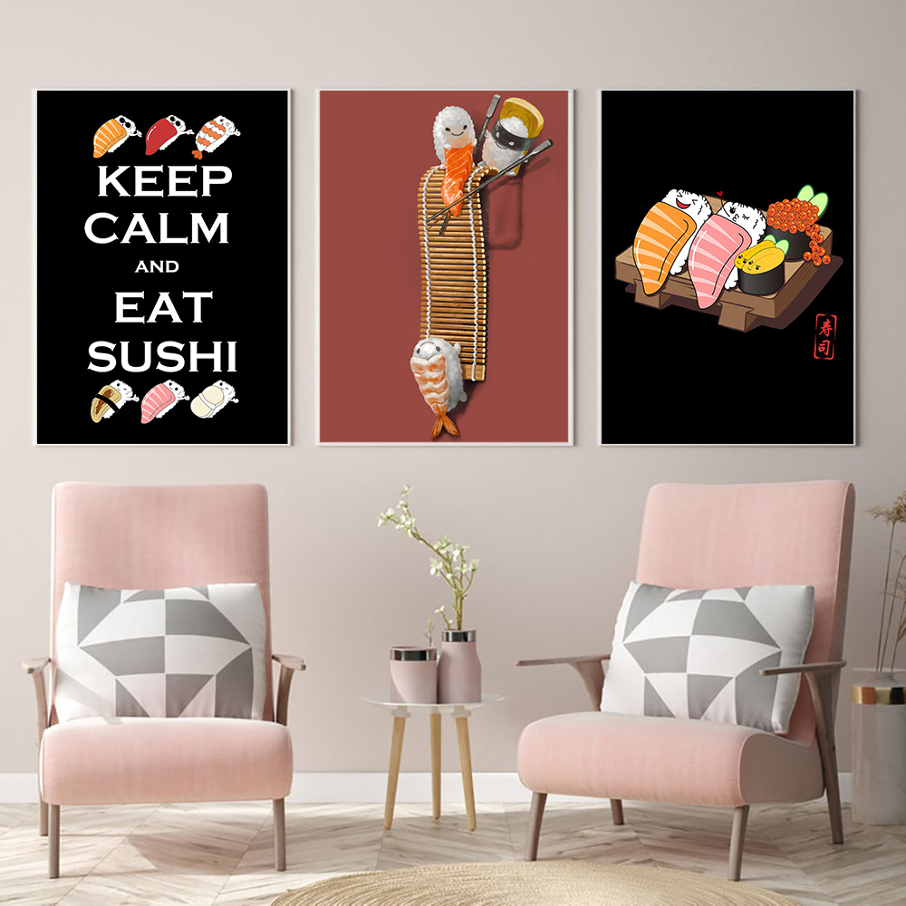 Japanese Living Lifestyle - Gaya Jepang Ramen Sushi Abstrak Kartun