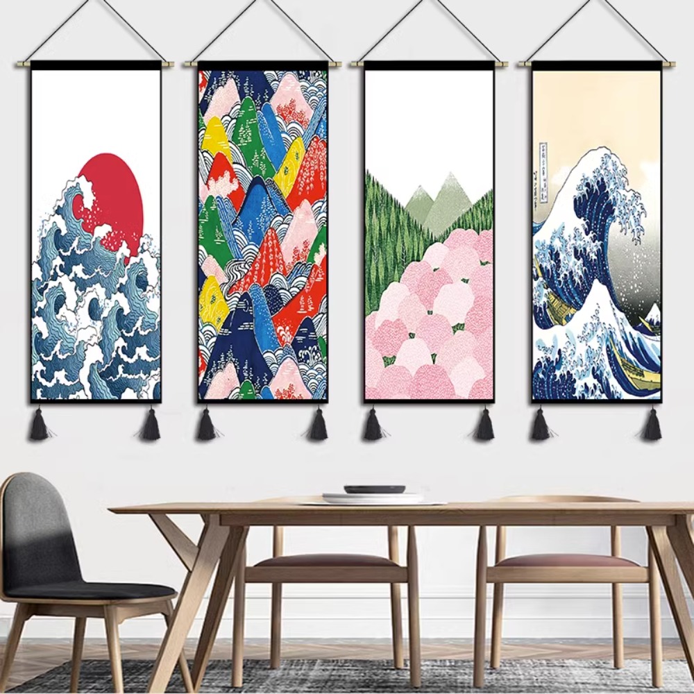 Japanese Living Lifestyle - Permadani gambar gantung gaya Jepang, karpet