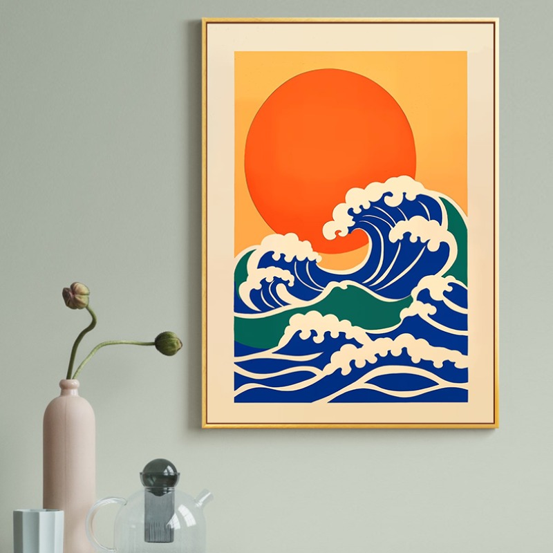 Ilustrasi Jepang Retro Kanvas  - Japanese Living Lifestyle ulasan dan harga