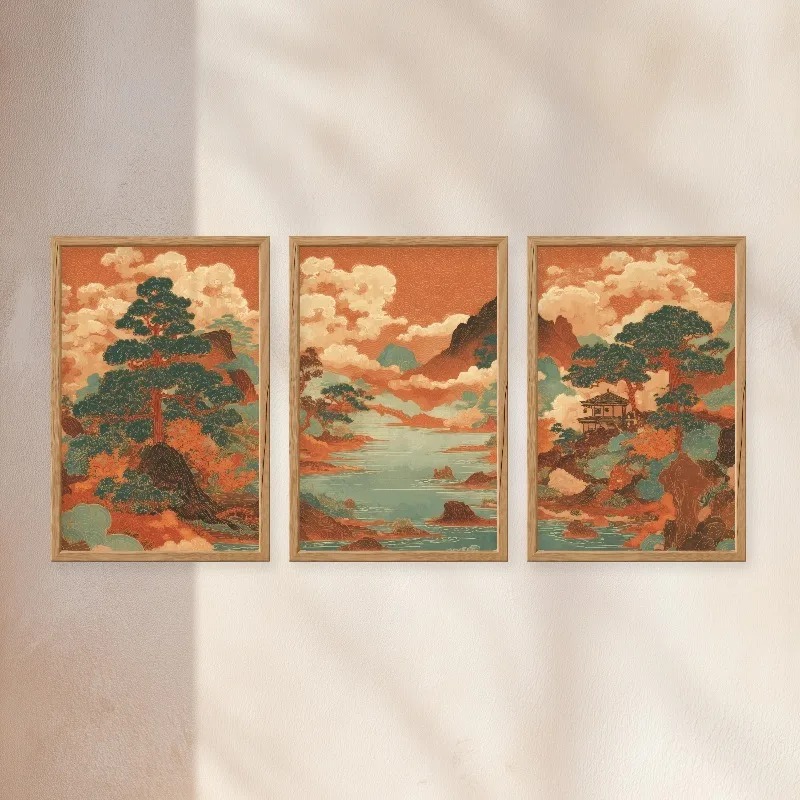 3 Buah Poster Estetika Boho Se - Japanese Living Lifestyle ulasan dan harga