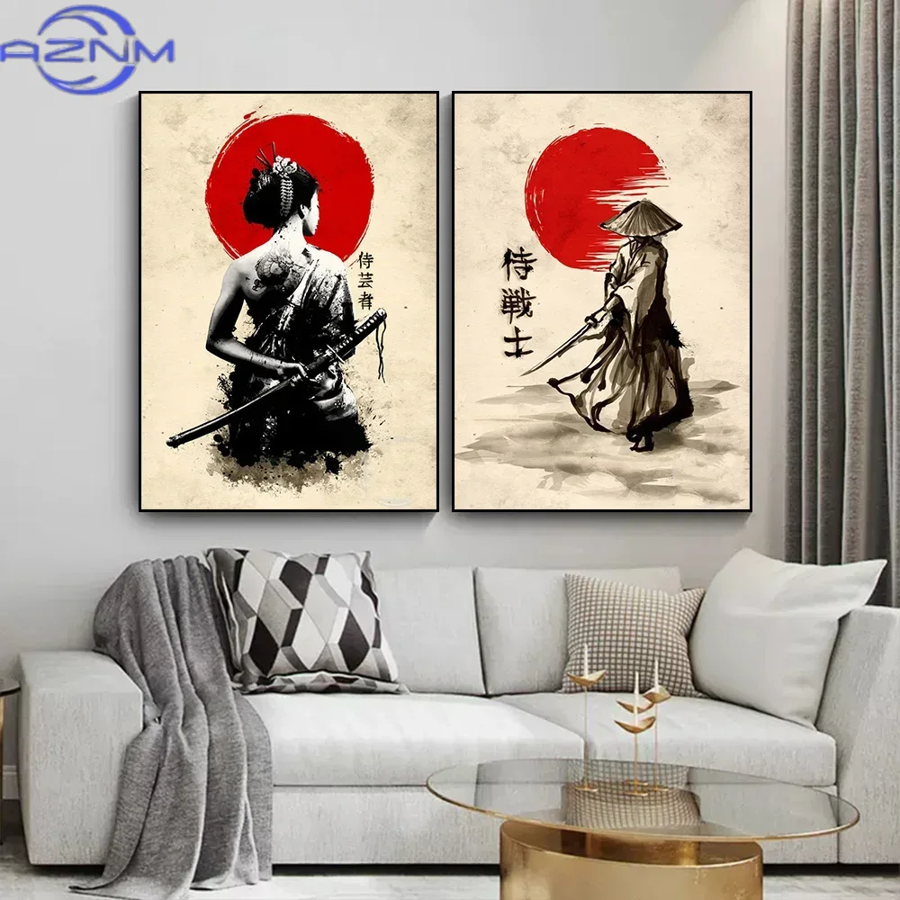 AZNM Lukisan Kanvas Poster Sen - Japanese Living Lifestyle ulasan dan harga