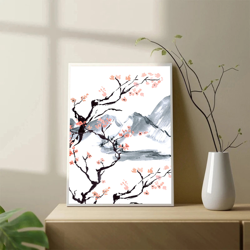 Poster Lukisan Minyak Kanvas P - Japanese Living Lifestyle ulasan dan harga