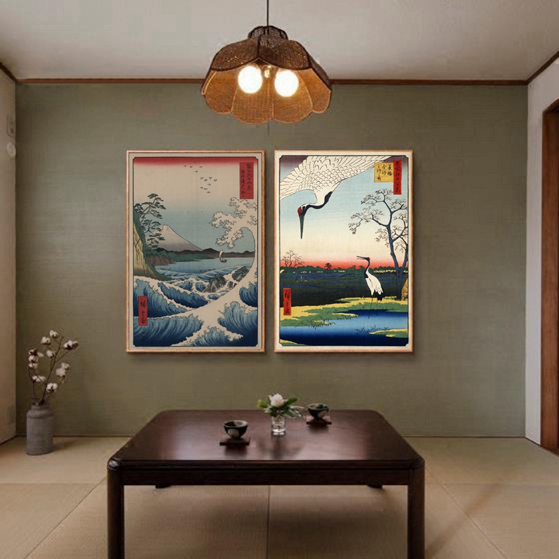 Poster Lukisan Kanvas Seni Din - Japanese Living Lifestyle ulasan dan harga